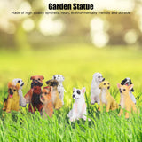 12Pcs Dog Ornaments Waterproof Textured Exquisite Vivid Dog Statues for Garden Lawn Desk Decoration