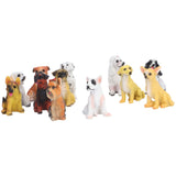 12Pcs Dog Ornaments Waterproof Textured Exquisite Vivid Dog Statues for Garden Lawn Desk Decoration