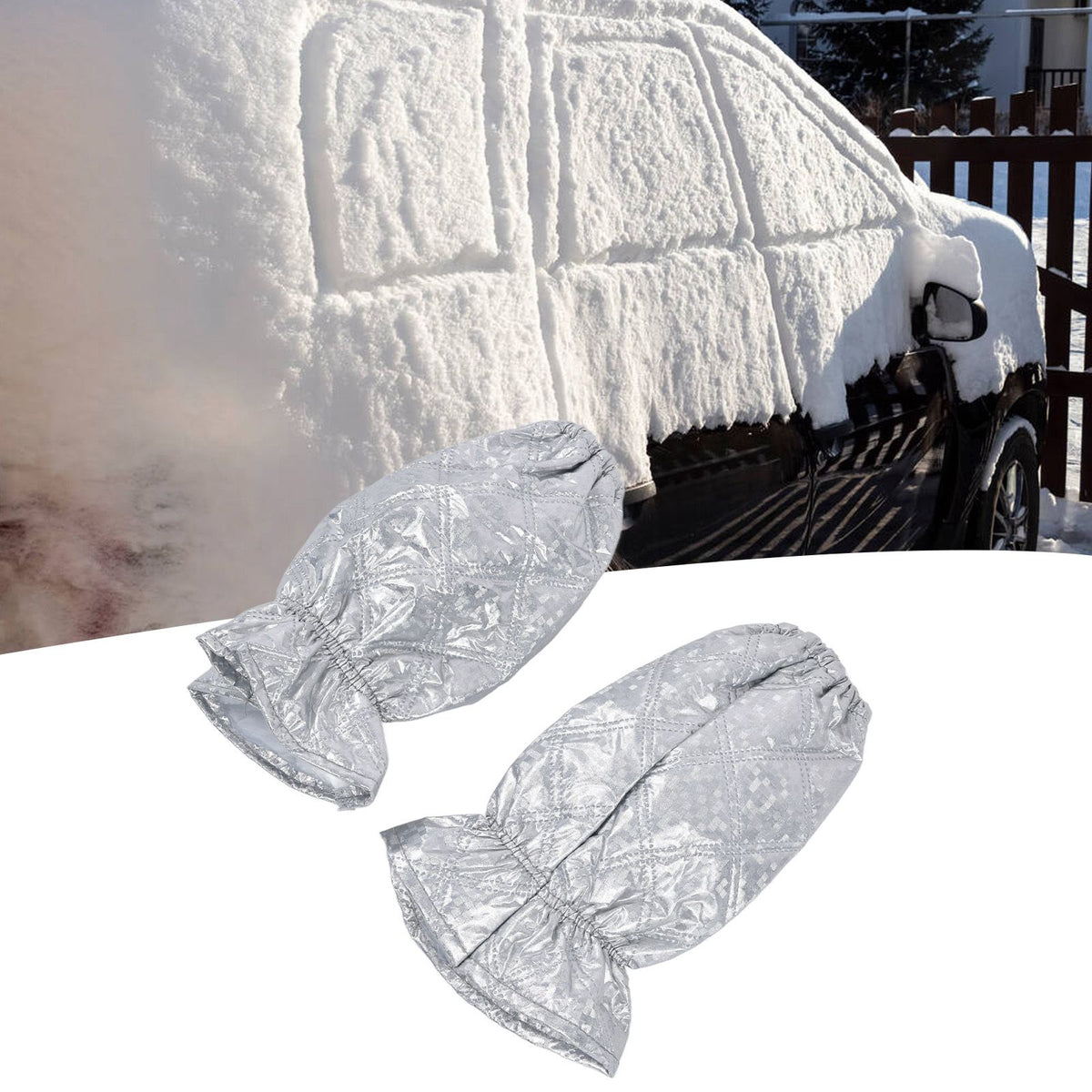 Ice Scraper Mitts Elastic Wristband Comfortable Feel Fine Workmanship Thick Waterproof Ice Scraper Mitt Glove