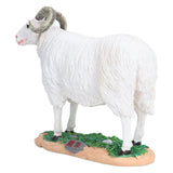 Sheep Statue Cute Vivid Rustic Waterproof Resin Sheep Figurine for Home Yard Garden Office Decoration