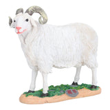 Sheep Statue Cute Vivid Rustic Waterproof Resin Sheep Figurine for Home Yard Garden Office Decoration - Side View