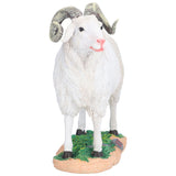 Sheep Statue Cute Vivid Rustic Waterproof Resin Sheep Figurine for Home Yard Garden Office Decoration - 45-Degree Angle