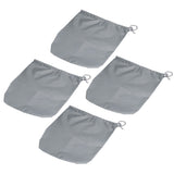 4PCS Car Rearview Mirror Protective Cover 190T Polyester Taffeta Faucet Frost Guard CoverGrey - Front View