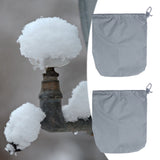 4PCS Car Rearview Mirror Protective Cover 190T Polyester Taffeta Faucet Frost Guard CoverGrey