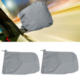 4PCS Car Rearview Mirror Protective Cover 190T Polyester Taffeta Faucet Frost Guard CoverGrey