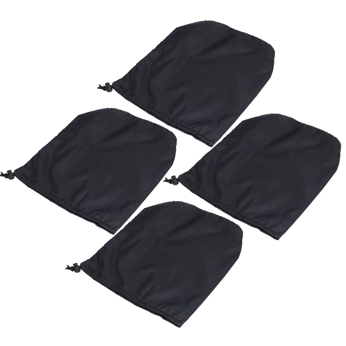4PCS Car Rearview Mirror Protective Cover 190T Polyester Taffeta Faucet Frost Guard CoverBlack