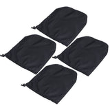 4PCS Car Rearview Mirror Protective Cover 190T Polyester Taffeta Faucet Frost Guard CoverBlack - Top-Down View