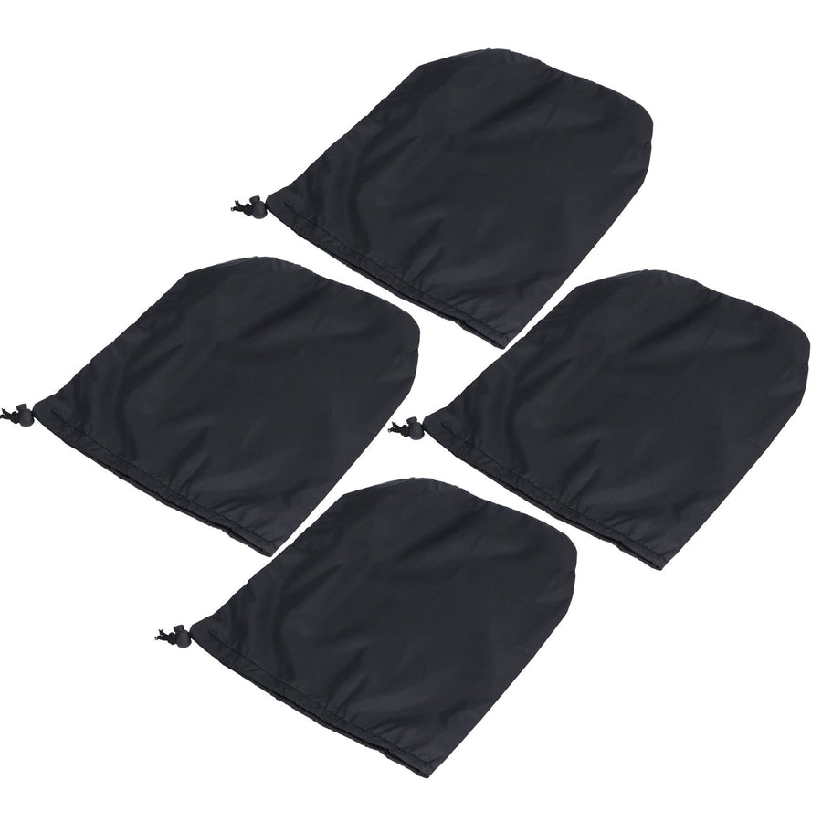 4PCS Car Rearview Mirror Protective Cover 190T Polyester Taffeta Faucet Frost Guard CoverBlack