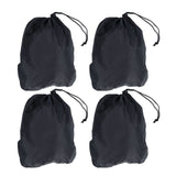 4PCS Car Rearview Mirror Protective Cover 190T Polyester Taffeta Faucet Frost Guard CoverBlack