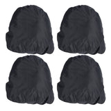 4PCS Car Rearview Mirror Protective Cover 190T Polyester Taffeta Faucet Frost Guard CoverBlack - Extra Image