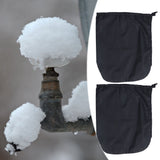 4PCS Car Rearview Mirror Protective Cover 190T Polyester Taffeta Faucet Frost Guard CoverBlack - Extra Image