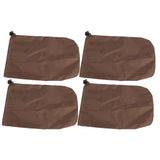 4PCS Car Rearview Mirror Protective Cover 190T Polyester Taffeta Faucet Frost Guard CoverBrown - Front View