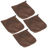4PCS Car Rearview Mirror Protective Cover 190T Polyester Taffeta Faucet Frost Guard CoverBrown - Top-Down View