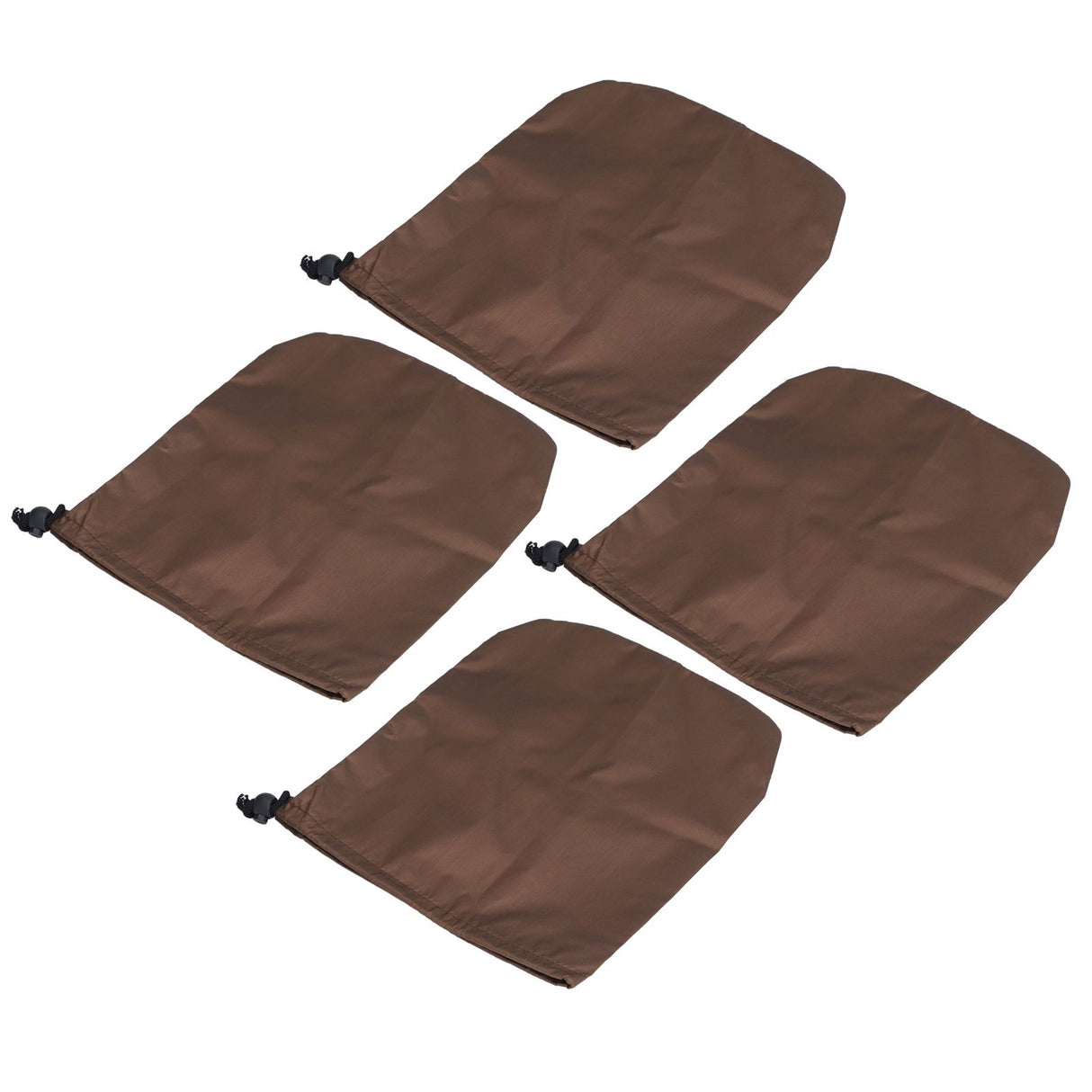 4PCS Car Rearview Mirror Protective Cover 190T Polyester Taffeta Faucet Frost Guard CoverBrown