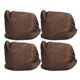 4PCS Car Rearview Mirror Protective Cover 190T Polyester Taffeta Faucet Frost Guard CoverBrown