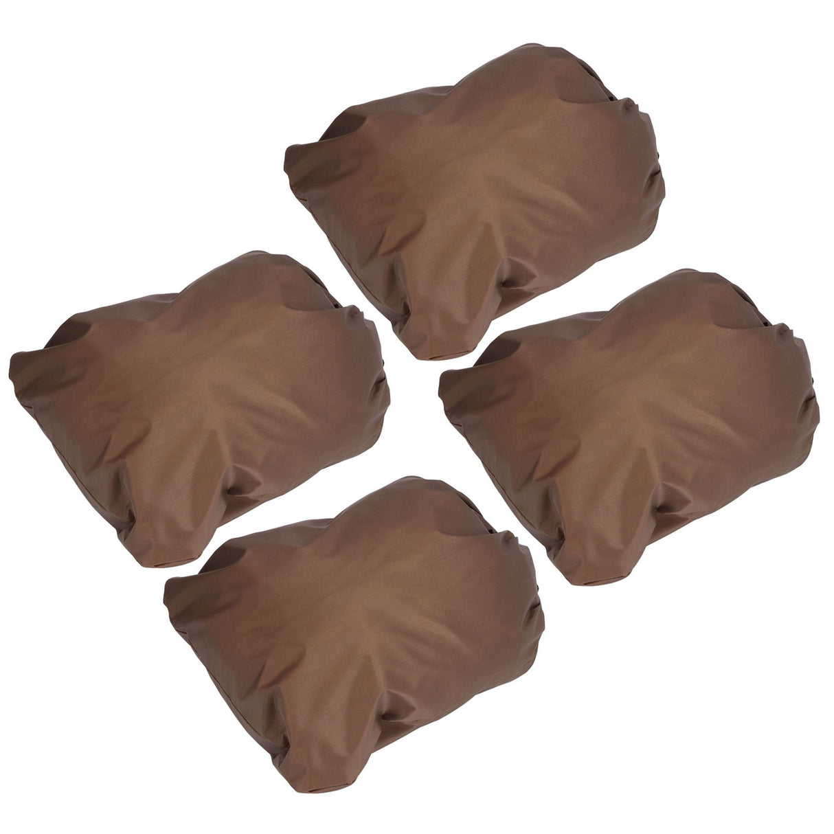 4PCS Car Rearview Mirror Protective Cover 190T Polyester Taffeta Faucet Frost Guard CoverBrown