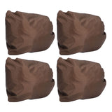 4PCS Car Rearview Mirror Protective Cover 190T Polyester Taffeta Faucet Frost Guard CoverBrown - Low Angle