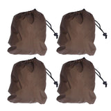 4PCS Car Rearview Mirror Protective Cover 190T Polyester Taffeta Faucet Frost Guard CoverBrown