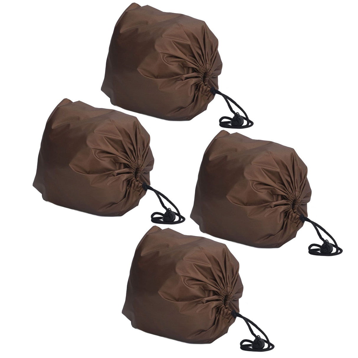 4PCS Car Rearview Mirror Protective Cover 190T Polyester Taffeta Faucet Frost Guard CoverBrown