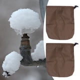 4PCS Car Rearview Mirror Protective Cover 190T Polyester Taffeta Faucet Frost Guard CoverBrown
