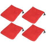 4PCS Car Rearview Mirror Protective Cover 190T Polyester Taffeta Faucet Frost Guard CoverRed - Front View