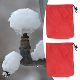 4PCS Car Rearview Mirror Protective Cover 190T Polyester Taffeta Faucet Frost Guard CoverRed - Extra Image