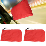 4PCS Car Rearview Mirror Protective Cover 190T Polyester Taffeta Faucet Frost Guard CoverRed - Extra Image