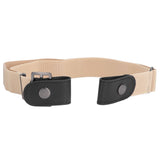 Buckle Free Stretch Belt Adjustable Japanese Lazy Invisible Traceless Belts for WomenKhaki - Low Angle
