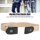 Buckle Free Stretch Belt Adjustable Japanese Lazy Invisible Traceless Belts for WomenKhaki - Extra Image