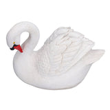 Resin White Swan Figurine Resin White Goose Statue for Outdoor Garden Yard Decoration - Front View