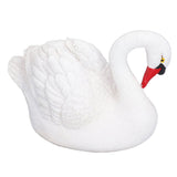 Resin White Swan Figurine Resin White Goose Statue for Outdoor Garden Yard Decoration - 45-Degree Angle