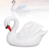 Resin White Swan Figurine Resin White Goose Statue for Outdoor Garden Yard Decoration - Extra Image