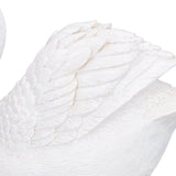 Resin White Swan Figurine Resin White Goose Statue for Outdoor Garden Yard Decoration - Extra Image