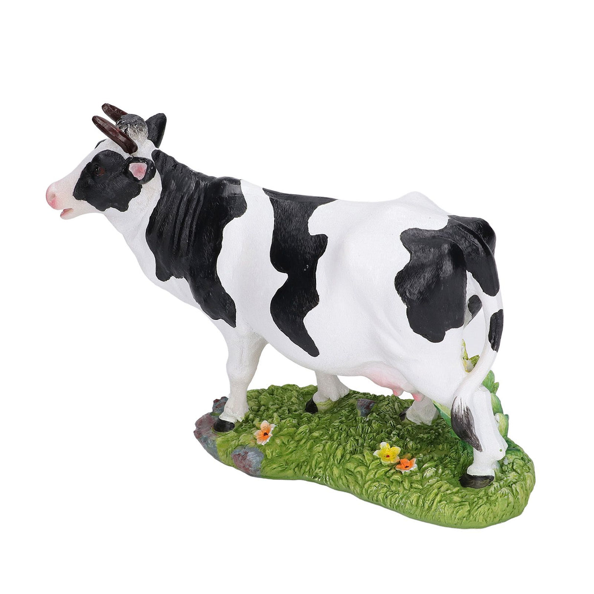 Animals Figures Statue Resin Miniature Cow Figurines for Desktop Garden Decoration
