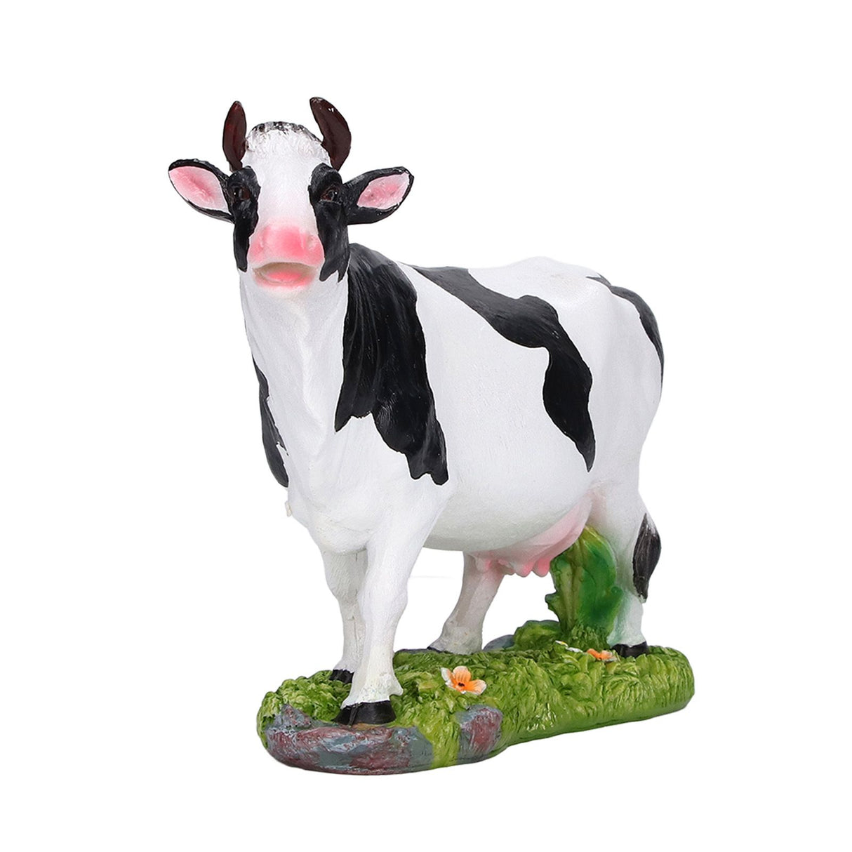 Animals Figures Statue Resin Miniature Cow Figurines for Desktop Garden Decoration