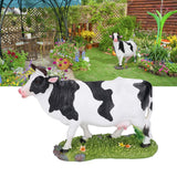 Animals Figures Statue Resin Miniature Cow Figurines for Desktop Garden Decoration
