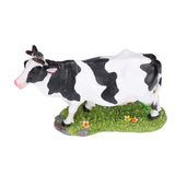 Animals Figures Statue Resin Miniature Cow Figurines for Desktop Garden Decoration