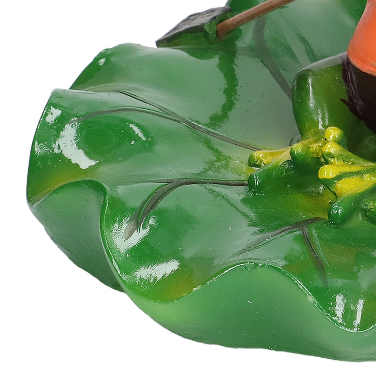 Simulation Resin Floating Lotus Leaf Frogs Ornament Fish Pond Fountain Landscape Decor