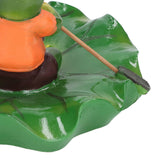 Simulation Resin Floating Lotus Leaf Frogs Ornament Fish Pond Fountain Landscape Decor - Extra Image