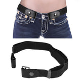 Buckle Free Stretch Belt Adjustable Japanese Invisible Traceless Belts for Women and MenBlack