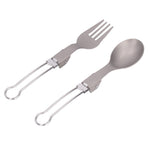 Camping Cutlery Set Camping Foldable Spoon Fork Portable Travel Tableware for Outdoor Picnic