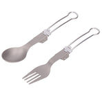 Camping Cutlery Set Camping Foldable Spoon Fork Portable Travel Tableware for Outdoor Picnic
