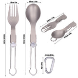 Camping Cutlery Set Camping Foldable Spoon Fork Portable Travel Tableware for Outdoor Picnic - Extra Image