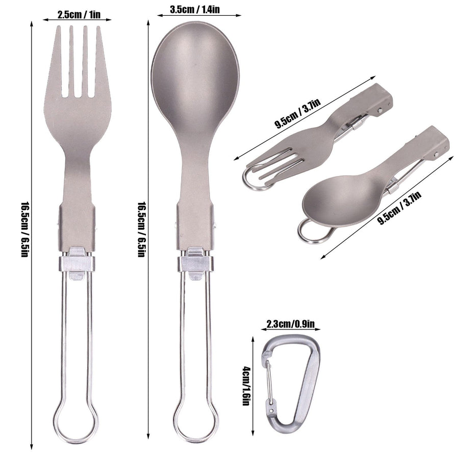 Camping Cutlery Set Camping Foldable Spoon Fork Portable Travel Tableware for Outdoor Picnic