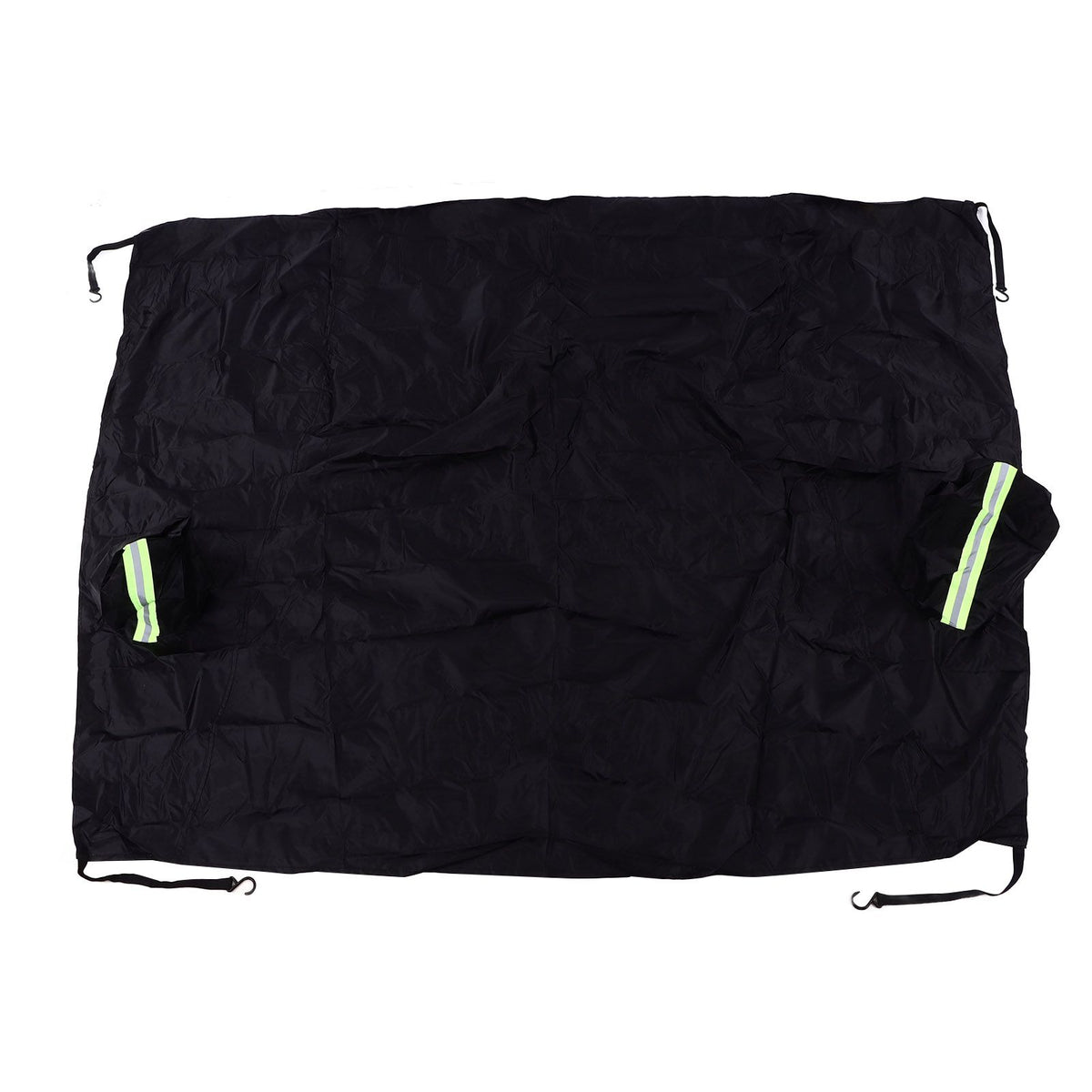 Windshield Cover Waterproof Snowproof Large Coverage Area Universal Windshield Protector with Reflective StripsBlack