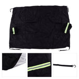 Windshield Cover Waterproof Snowproof Large Coverage Area Universal Windshield Protector with Reflective StripsBlack - Low Angle