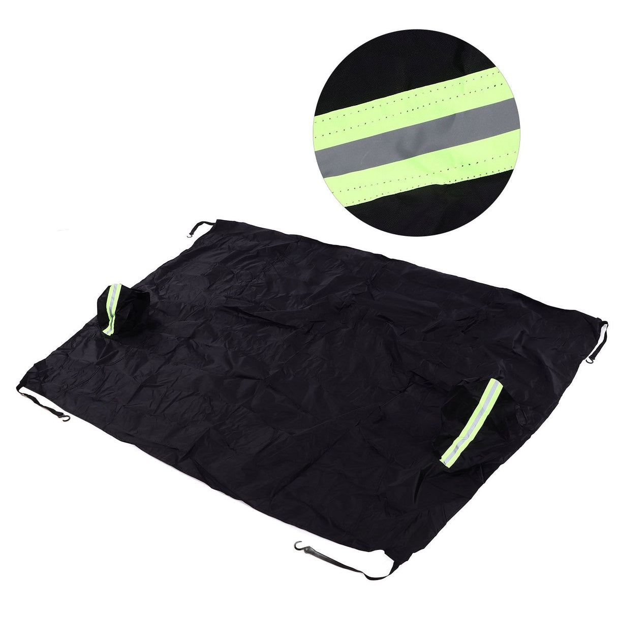 Windshield Cover Waterproof Snowproof Large Coverage Area Universal Windshield Protector with Reflective StripsBlack
