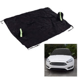 Windshield Cover Waterproof Snowproof Large Coverage Area Universal Windshield Protector with Reflective StripsBlack - Extra Image