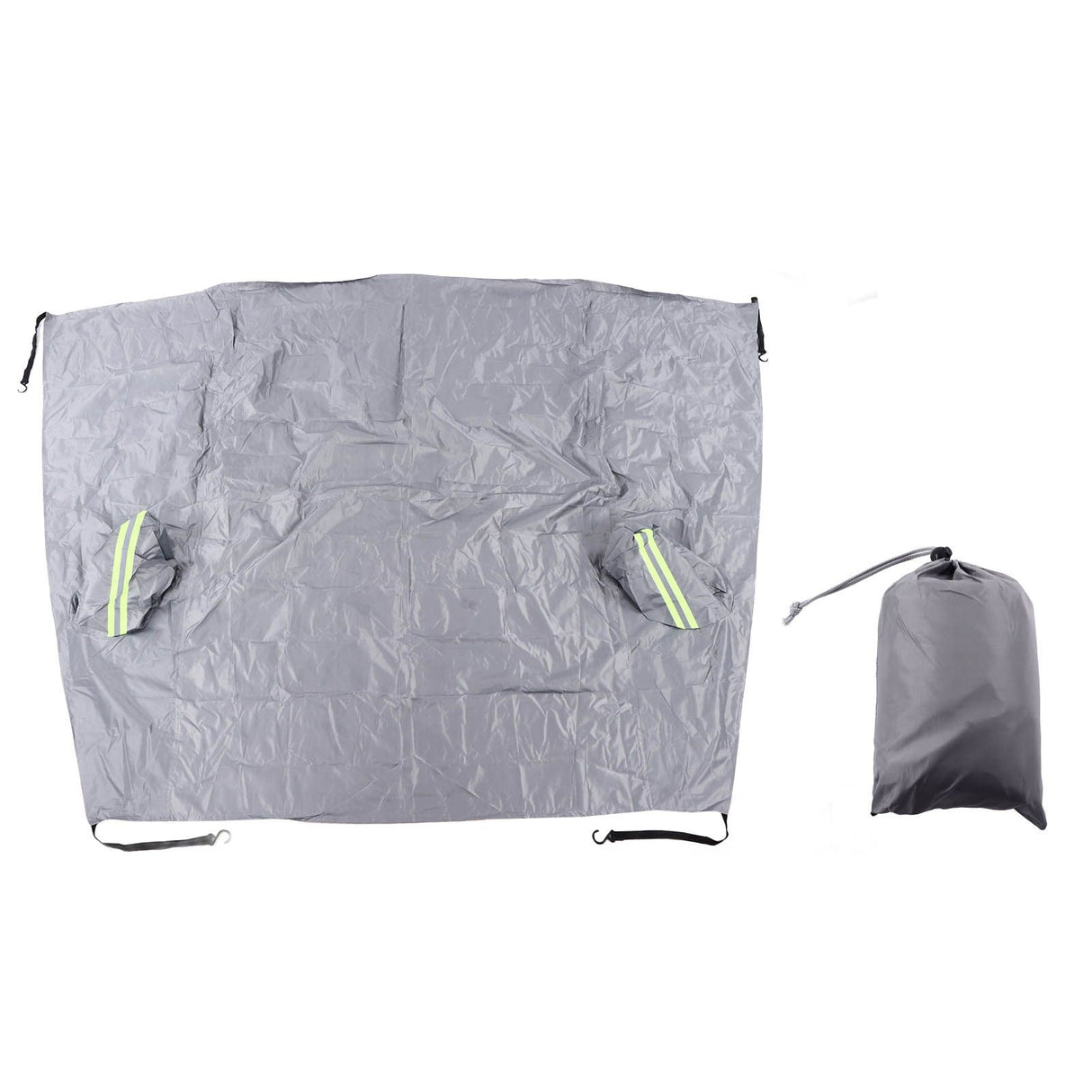 Windshield Cover Waterproof Snowproof Large Coverage Area Universal Windshield Protector with Reflective StripsGrey