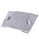 Windshield Cover Waterproof Snowproof Large Coverage Area Universal Windshield Protector with Reflective StripsGrey - Close-Up Angle